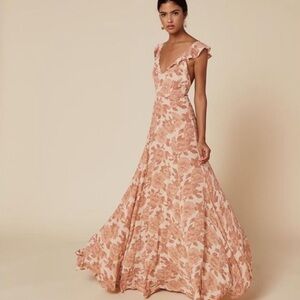 Reformation Floral Pink Dress